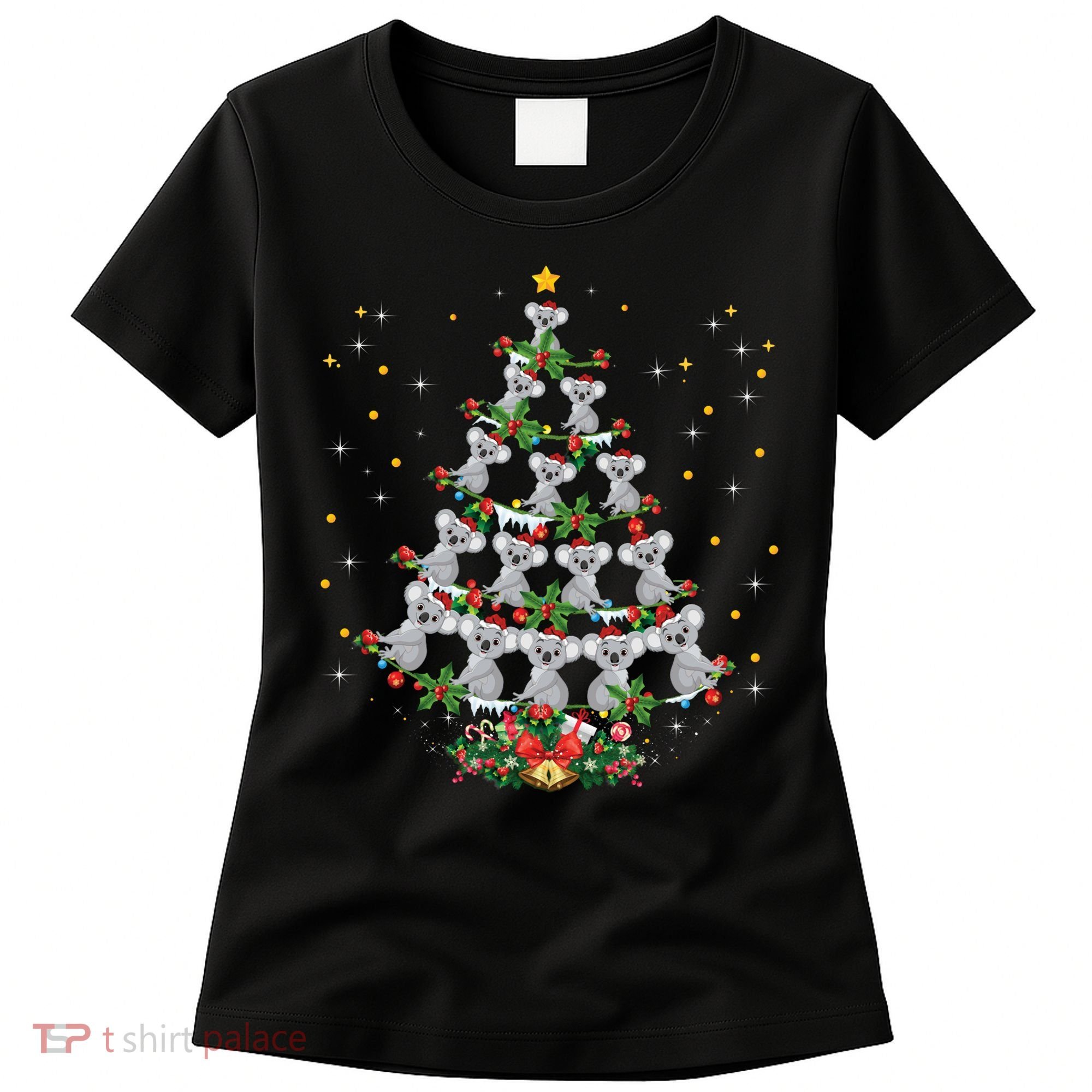 Funny Santa Koala Xmas Gift Koala Christmas Tree Long Sleeve Women's T-Shirt