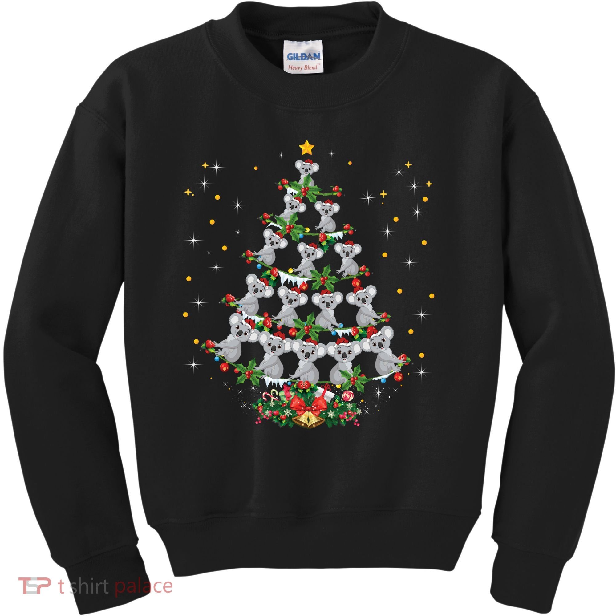 Funny Santa Koala Xmas Gift Koala Christmas Tree Long Sleeve Kids Sweatshirt