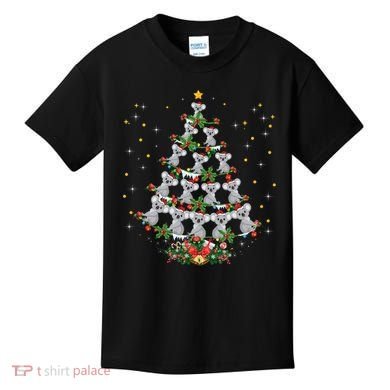 Funny Santa Koala Xmas Gift Koala Christmas Tree Long Sleeve Kids T-Shirt