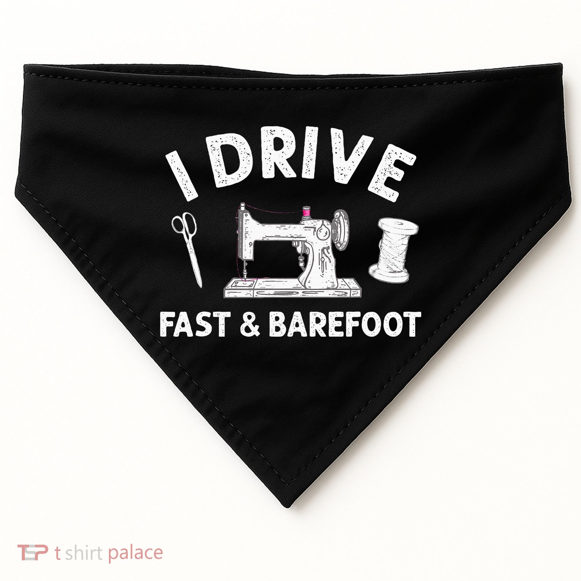 Funny Sewing Knitting Quilting For Sewer Quilter USA-Made Doggie Bandana
