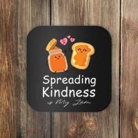 Funny Spreading Kindness Is My Jam Orange Unity Day Coaster thumb 0