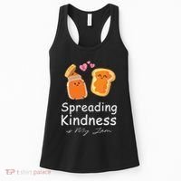 Funny Spreading Kindness Is My Jam Orange Unity Day Women's Tank Top thumb 0
