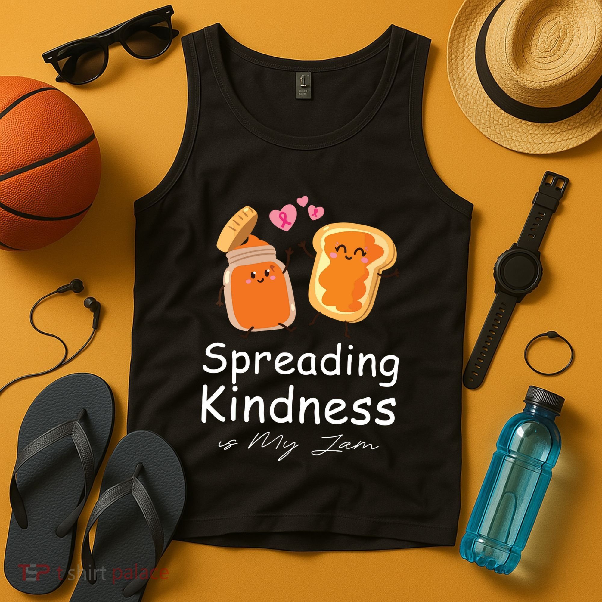 Funny Spreading Kindness Is My Jam Orange Unity Day Tank Top