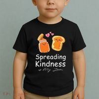 Funny Spreading Kindness Is My Jam Orange Unity Day Toddler T-Shirt thumb 2