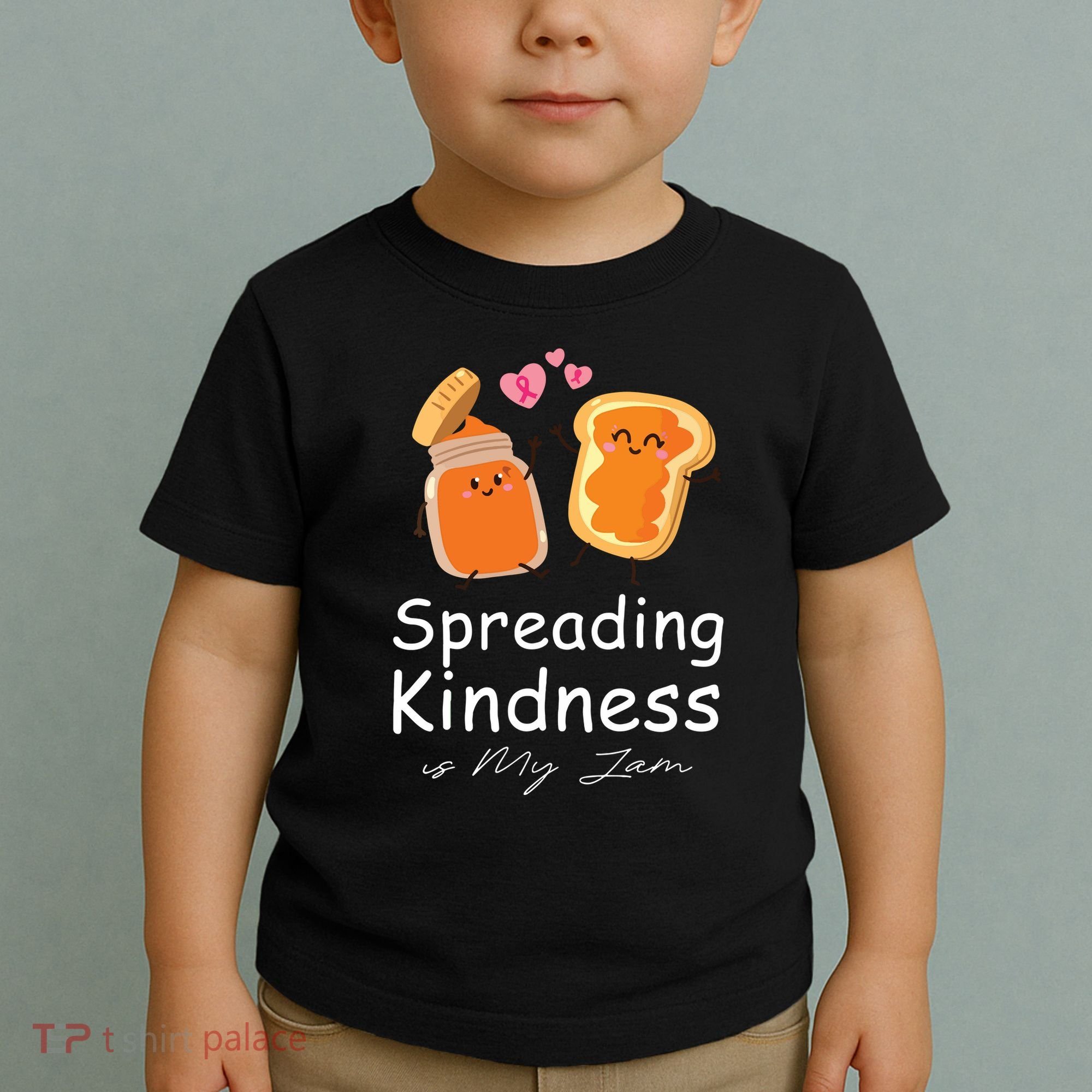 Funny Spreading Kindness Is My Jam Orange Unity Day Toddler T-Shirt