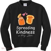Funny Spreading Kindness Is My Jam Orange Unity Day Kids Sweatshirt thumb 0