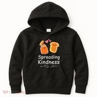 Funny Spreading Kindness Is My Jam Orange Unity Day Kids Hoodie thumb 0