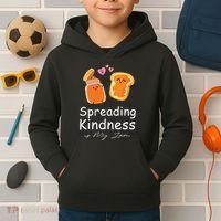 Funny Spreading Kindness Is My Jam Orange Unity Day Kids Hoodie thumb 2