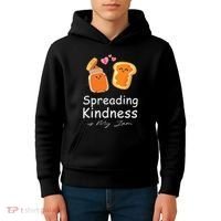 Funny Spreading Kindness Is My Jam Orange Unity Day Kids Hoodie thumb 4
