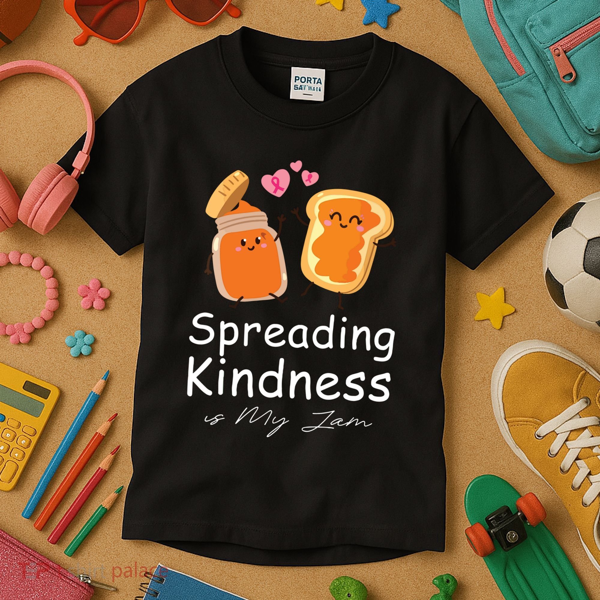 Funny Spreading Kindness Is My Jam Orange Unity Day Kids T-Shirt