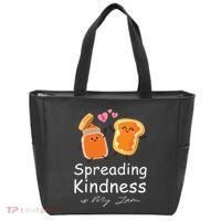 Funny Spreading Kindness Is My Jam Orange Unity Day Tote Bag thumb 0