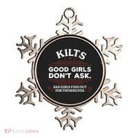 Funny Scottish Kilts Good Girl Don't Ask Scotland Ornament thumb 0