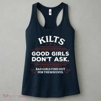 Funny Scottish Kilts Good Girl Don't Ask Scotland Women's Tank Top thumb 3