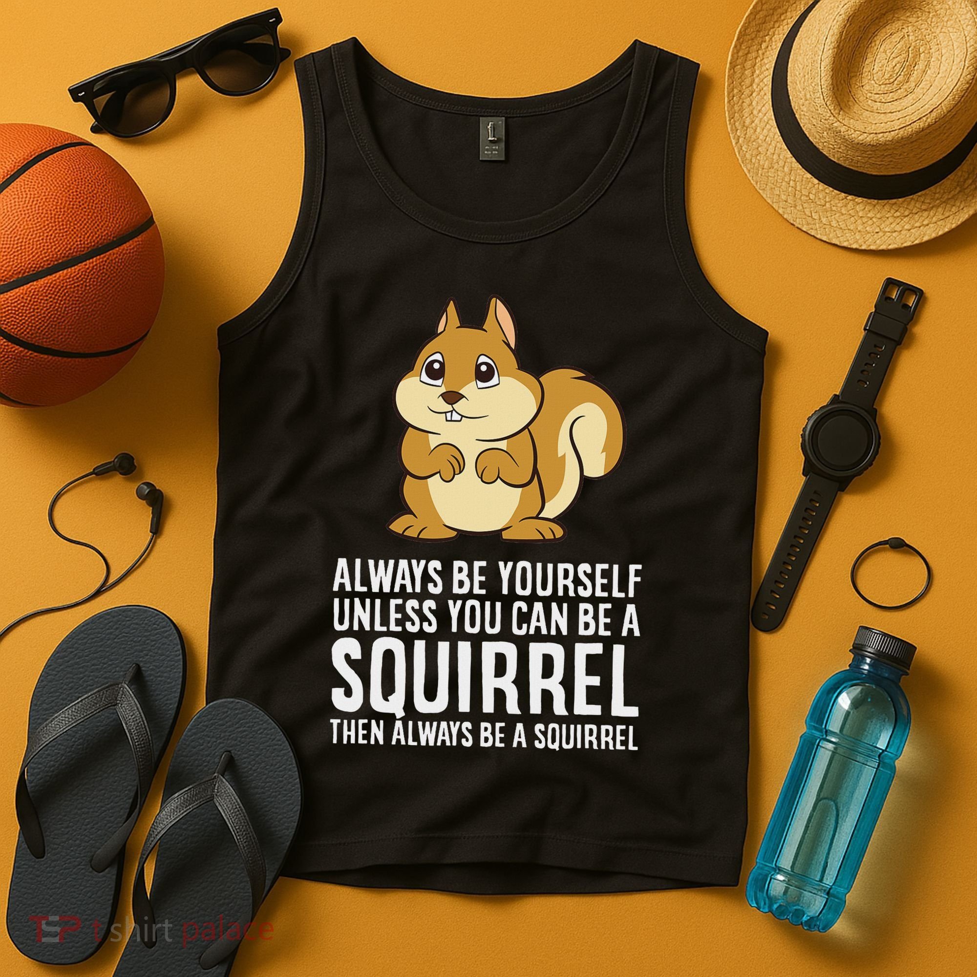 Funny Squirrel Lover Gifts Always Be Yourself Unless You Can Be A Squirrel Tank Top