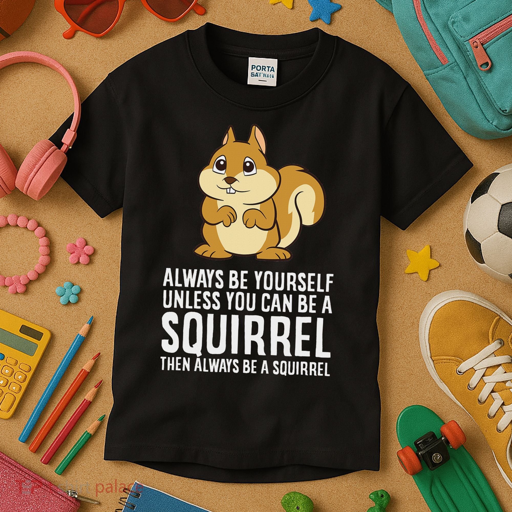 Funny Squirrel Lover Gifts Always Be Yourself Unless You Can Be A Squirrel Kids T-Shirt