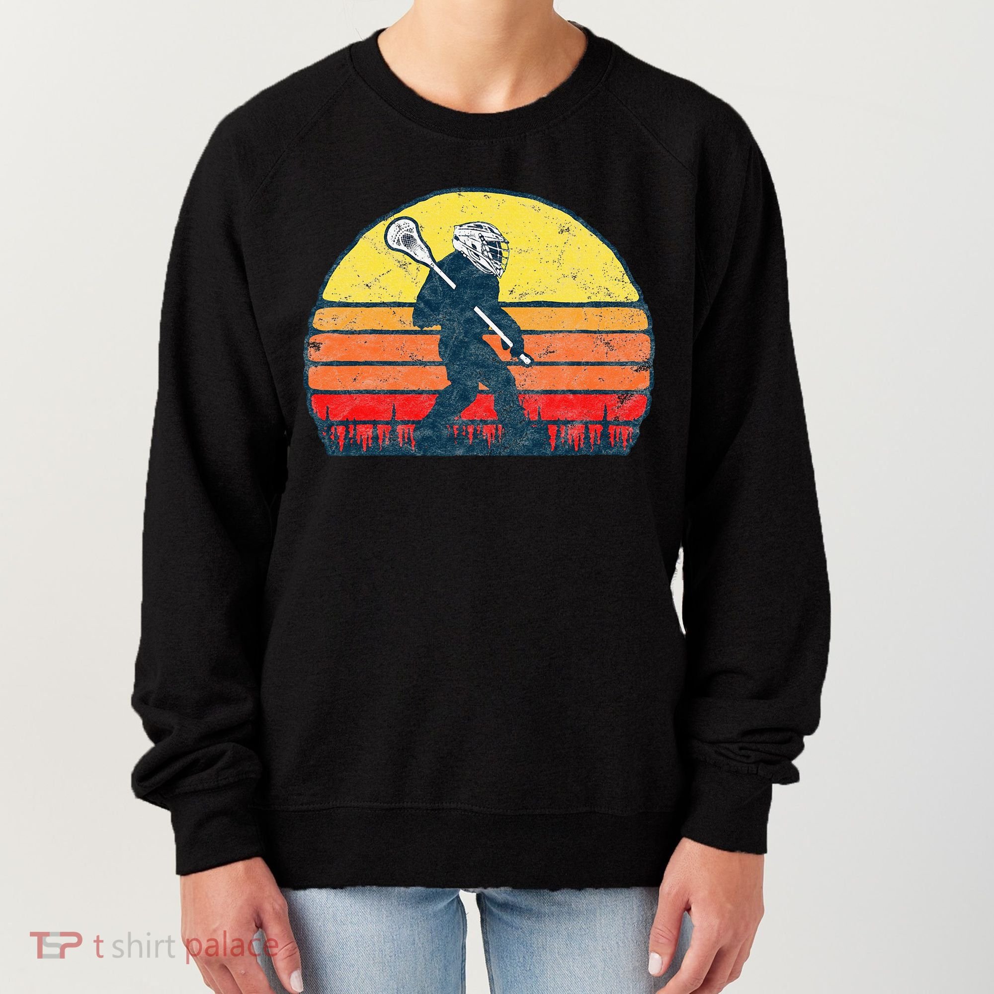 Funny Sasquatch Lax Bigfoot Lacrosse Women's Sweatshirt