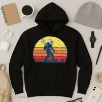 Funny Sasquatch Lax Bigfoot Lacrosse Hoodie thumb 3