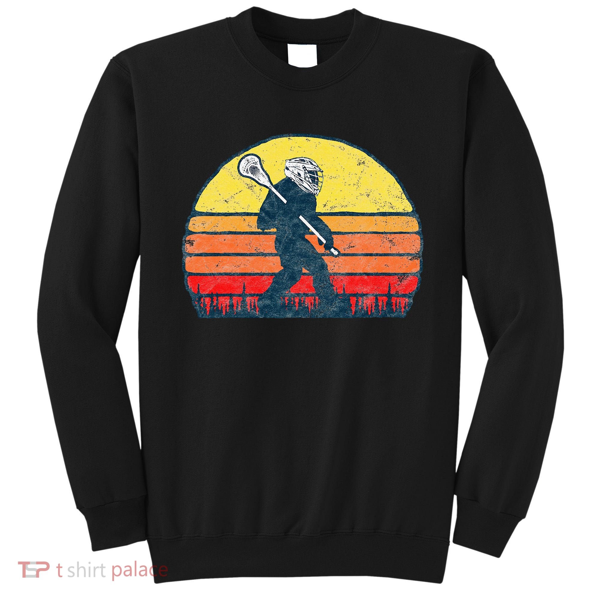 Funny Sasquatch Lax Bigfoot Lacrosse Sweatshirt
