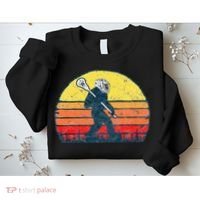 Funny Sasquatch Lax Bigfoot Lacrosse Sweatshirt thumb 2