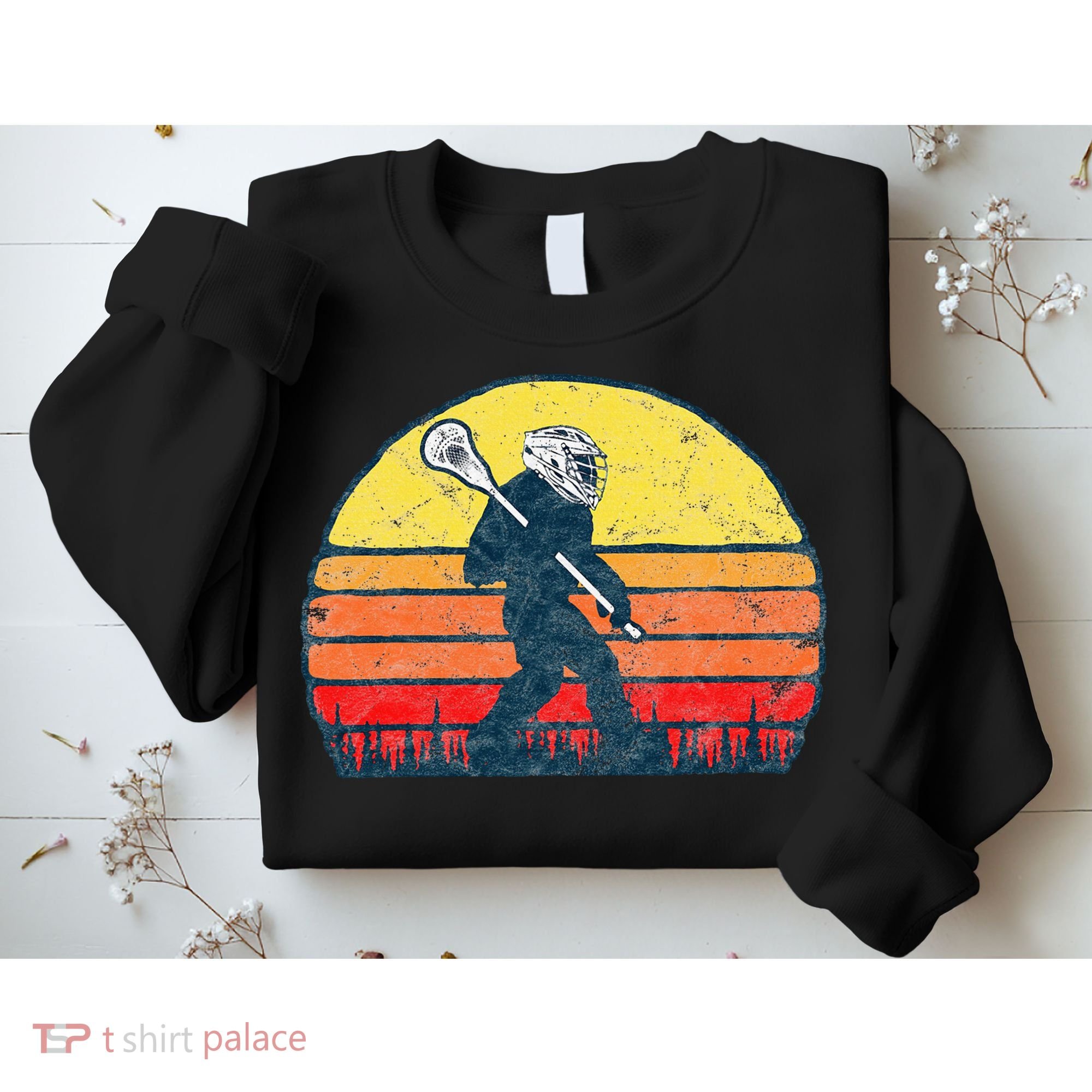 Funny Sasquatch Lax Bigfoot Lacrosse Sweatshirt