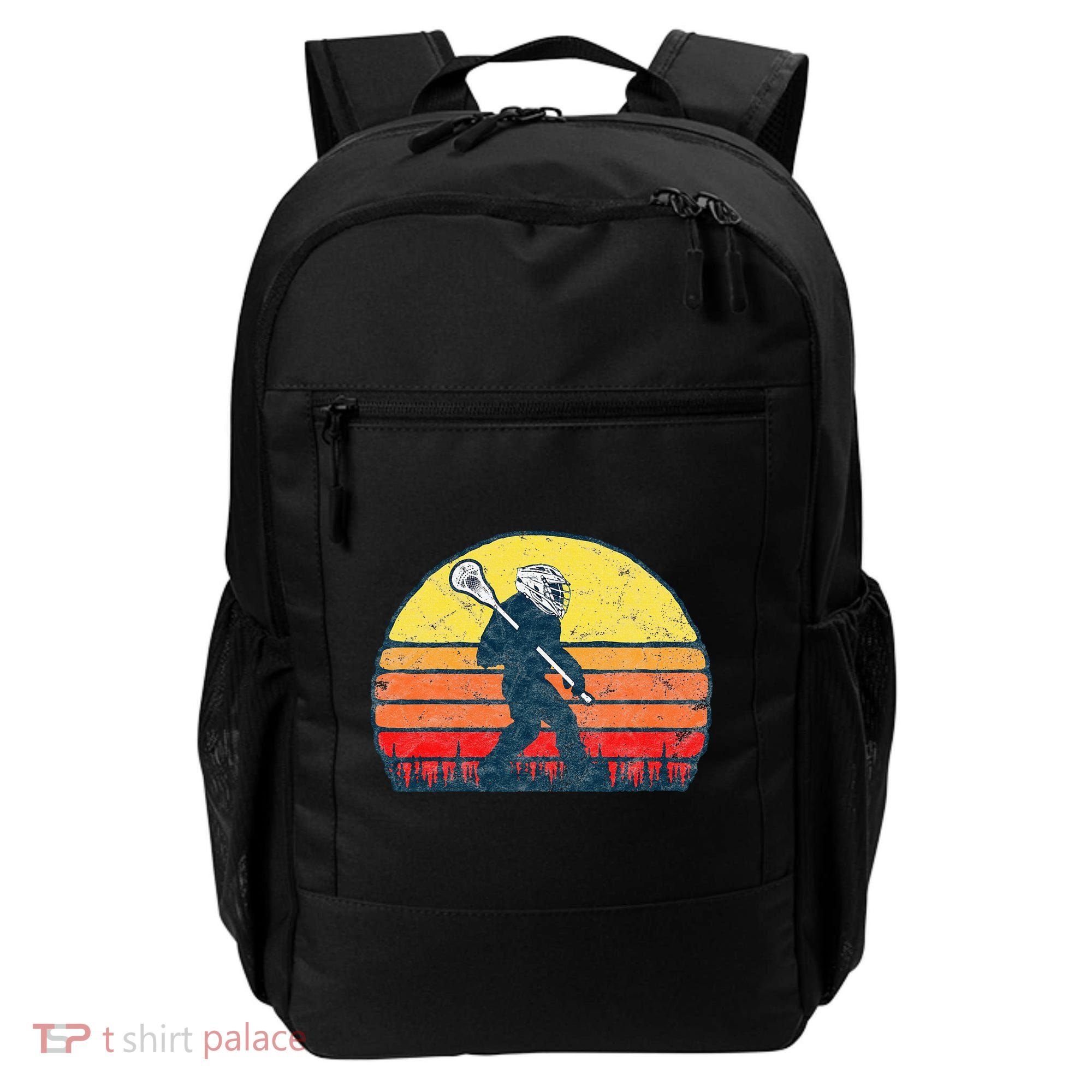 Funny Sasquatch Lax Bigfoot Lacrosse Backpack