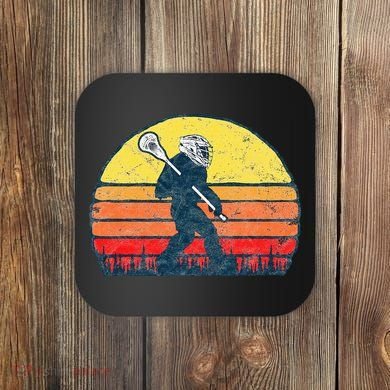 Funny Sasquatch Lax Bigfoot Lacrosse Coaster