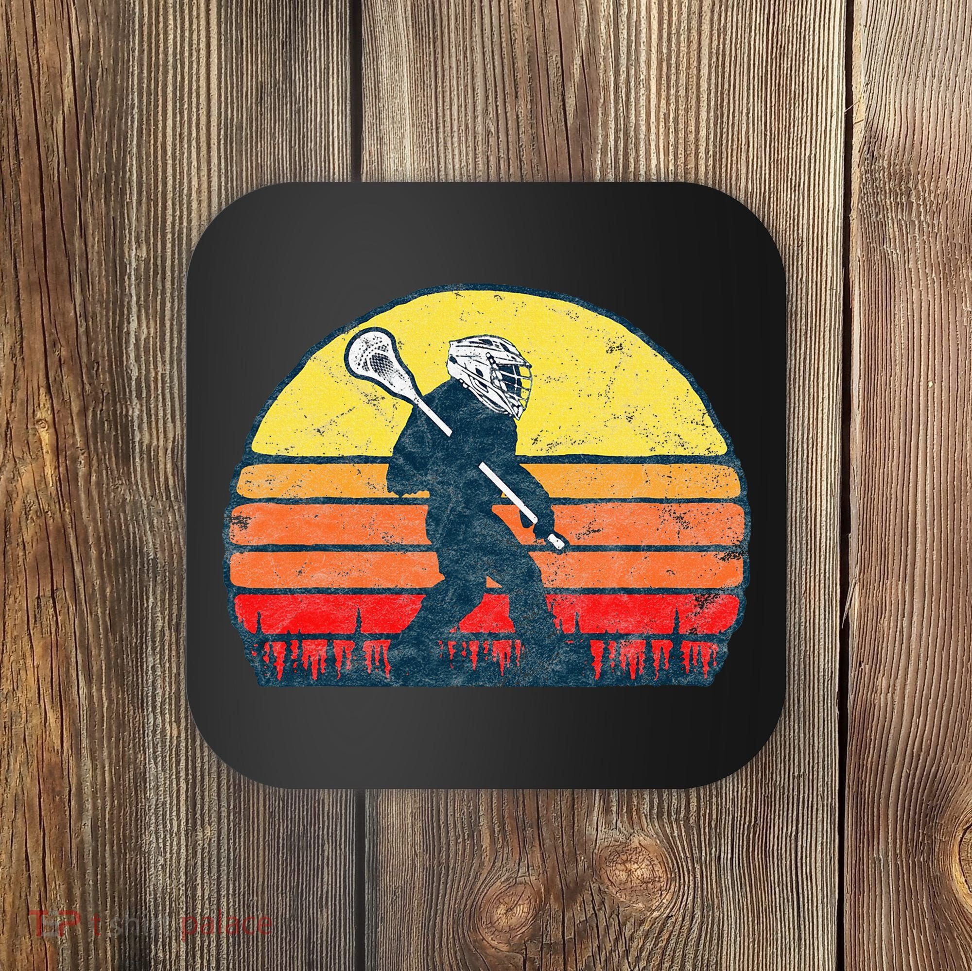 Funny Sasquatch Lax Bigfoot Lacrosse Coaster
