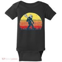 Funny Sasquatch Lax Bigfoot Lacrosse Baby Bodysuit thumb 0