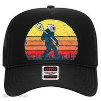 Funny Sasquatch Lax Bigfoot Lacrosse Hat thumb 0