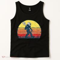 Funny Sasquatch Lax Bigfoot Lacrosse Tank Top thumb 2