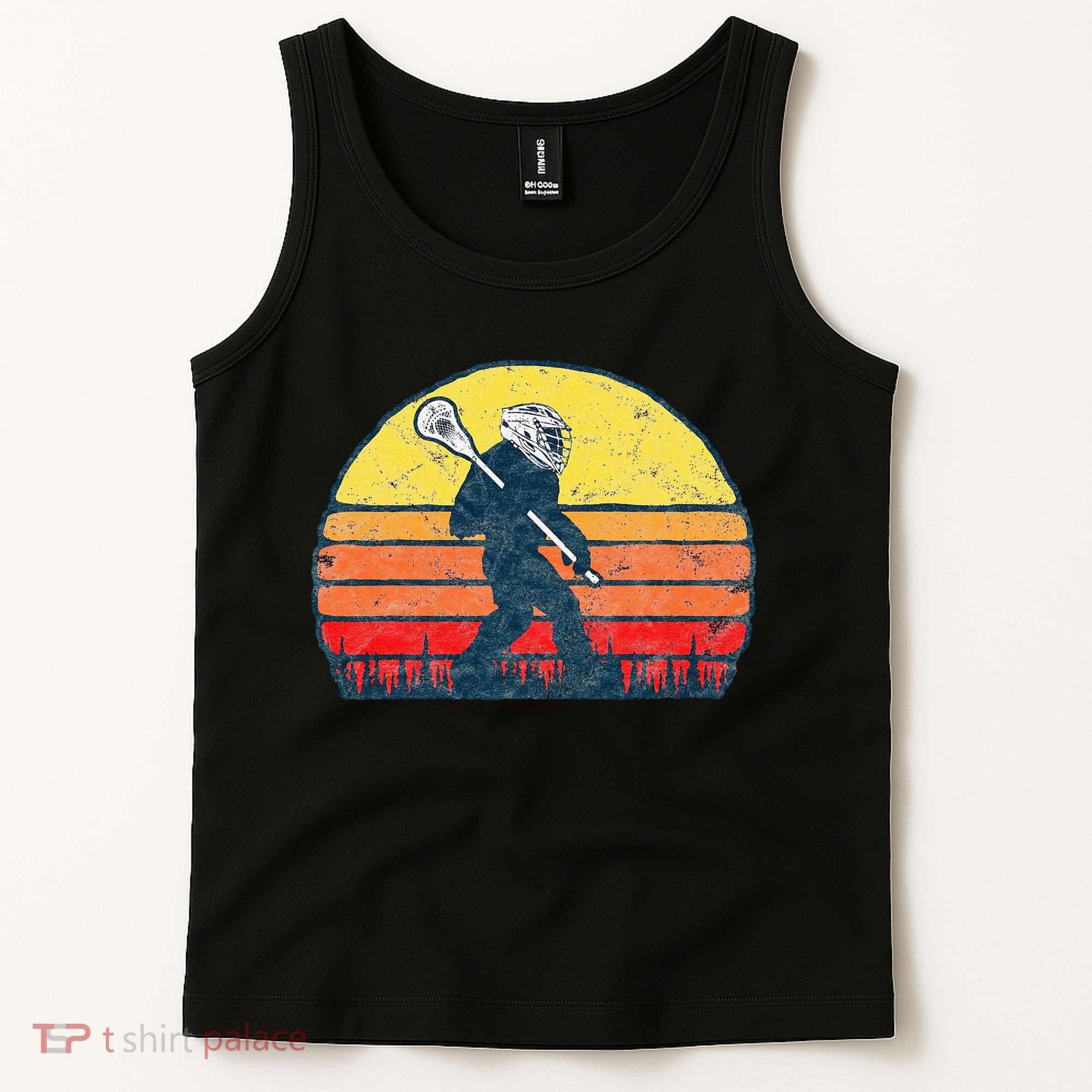 Funny Sasquatch Lax Bigfoot Lacrosse Tank Top