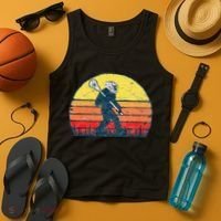 Funny Sasquatch Lax Bigfoot Lacrosse Tank Top thumb 4