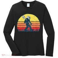 Funny Sasquatch Lax Bigfoot Lacrosse Women's Long Sleeve Shirt thumb 0