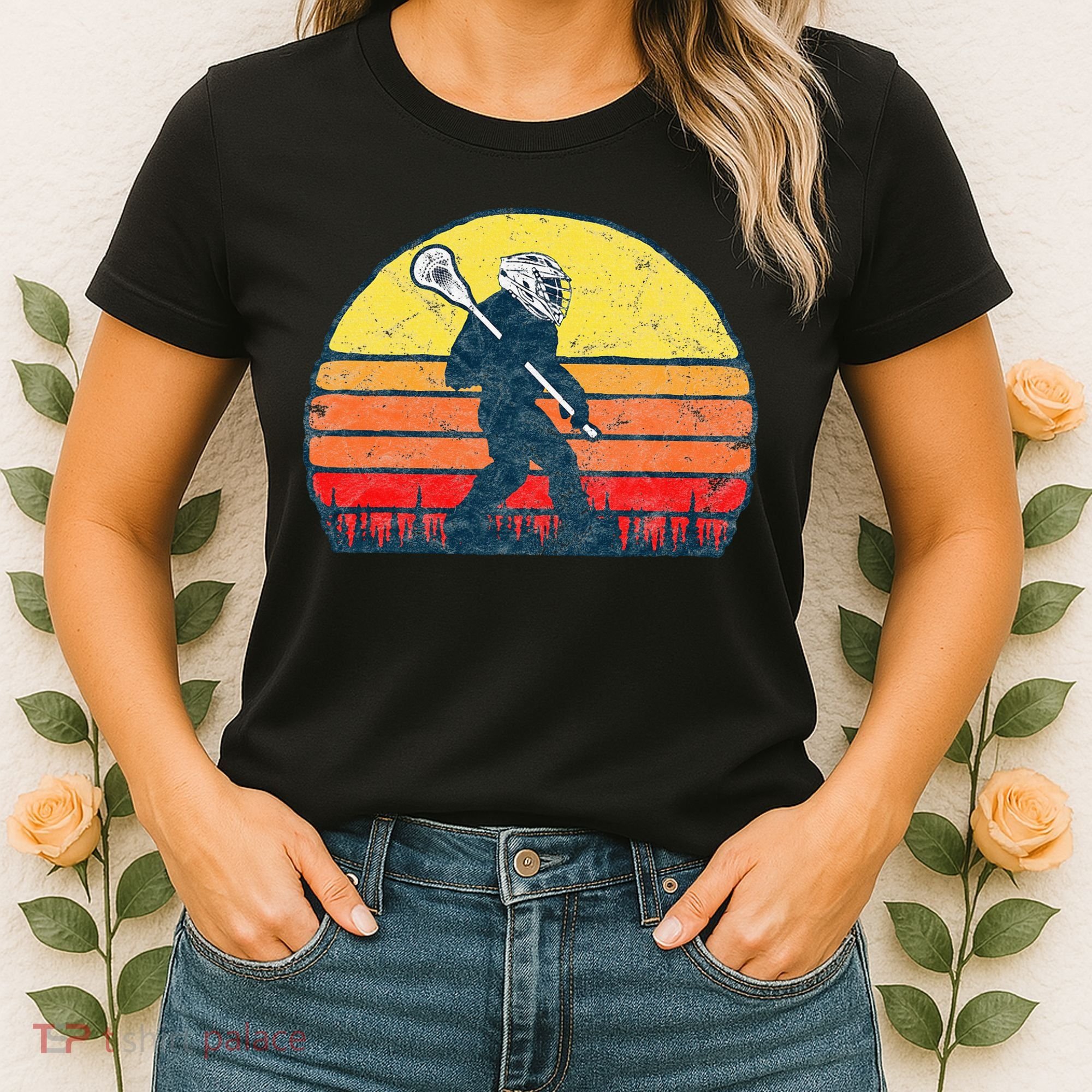 Funny Sasquatch Lax Bigfoot Lacrosse Women's T-Shirt