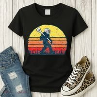 Funny Sasquatch Lax Bigfoot Lacrosse Women's T-Shirt thumb 3