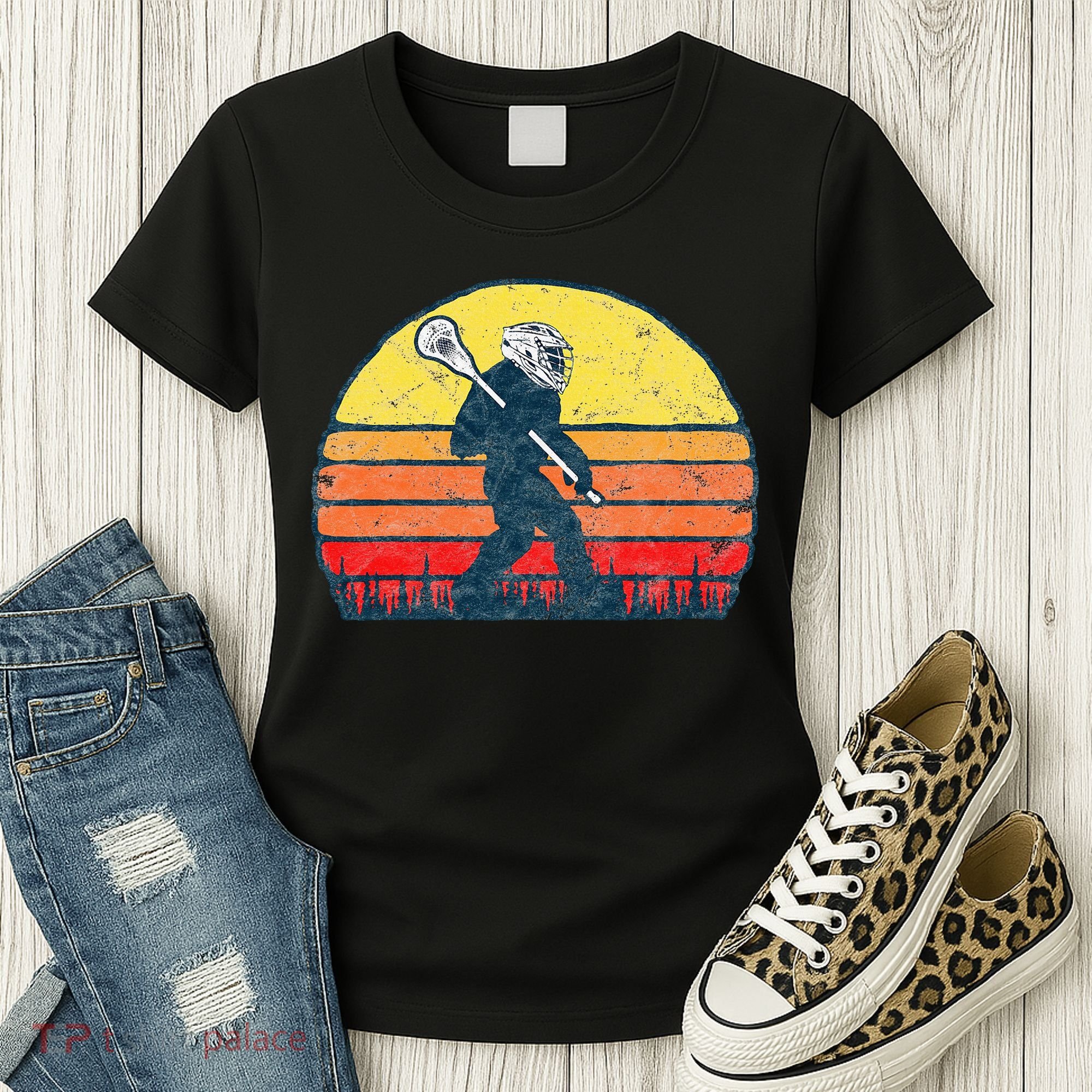 Funny Sasquatch Lax Bigfoot Lacrosse Women's T-Shirt