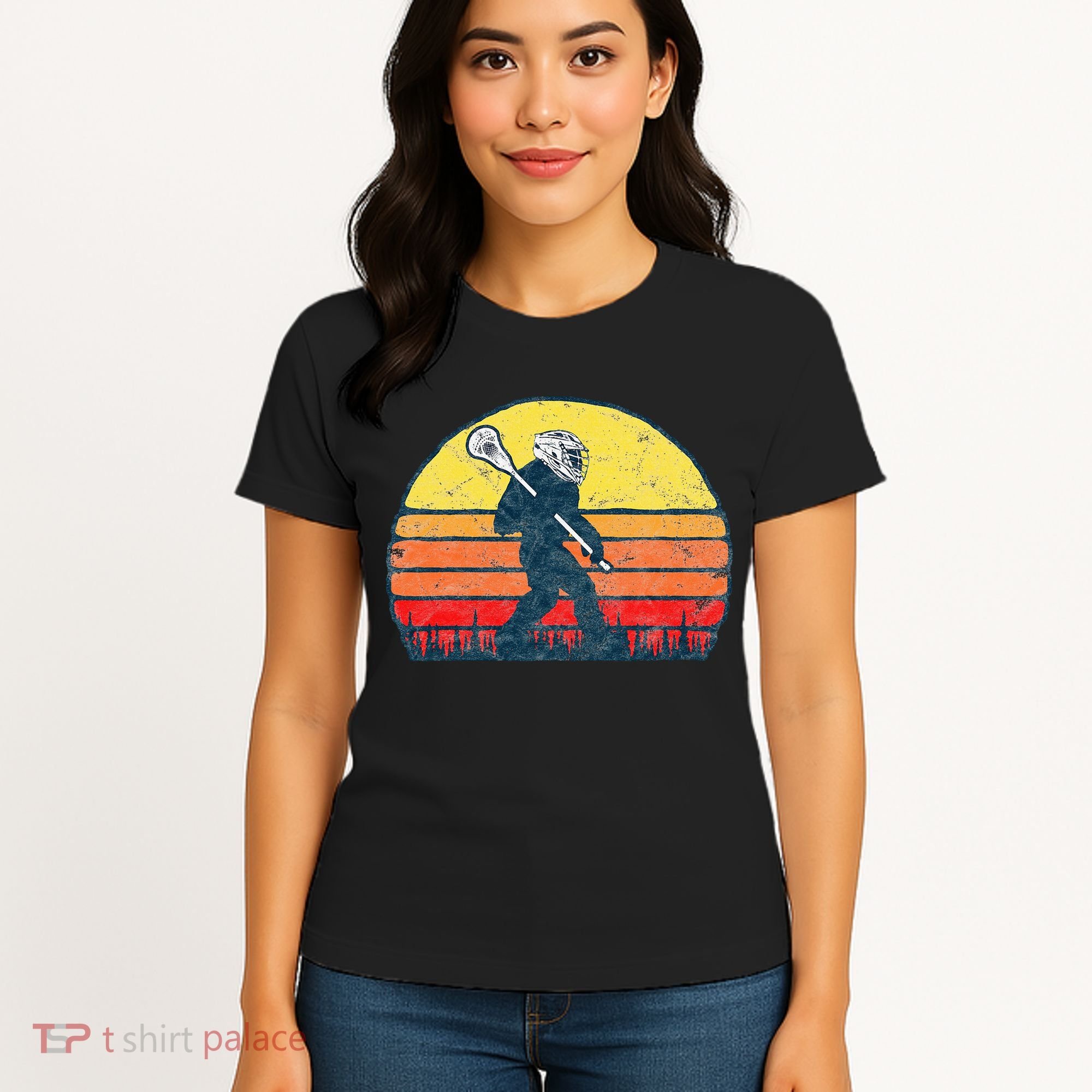 Funny Sasquatch Lax Bigfoot Lacrosse Women's T-Shirt