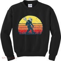 Funny Sasquatch Lax Bigfoot Lacrosse Kids Sweatshirt thumb 0