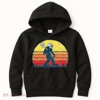 Funny Sasquatch Lax Bigfoot Lacrosse Kids Hoodie thumb 0
