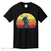 Funny Sasquatch Lax Bigfoot Lacrosse Kids T-Shirt thumb 0
