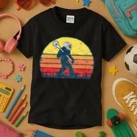 Funny Sasquatch Lax Bigfoot Lacrosse Kids T-Shirt thumb 3