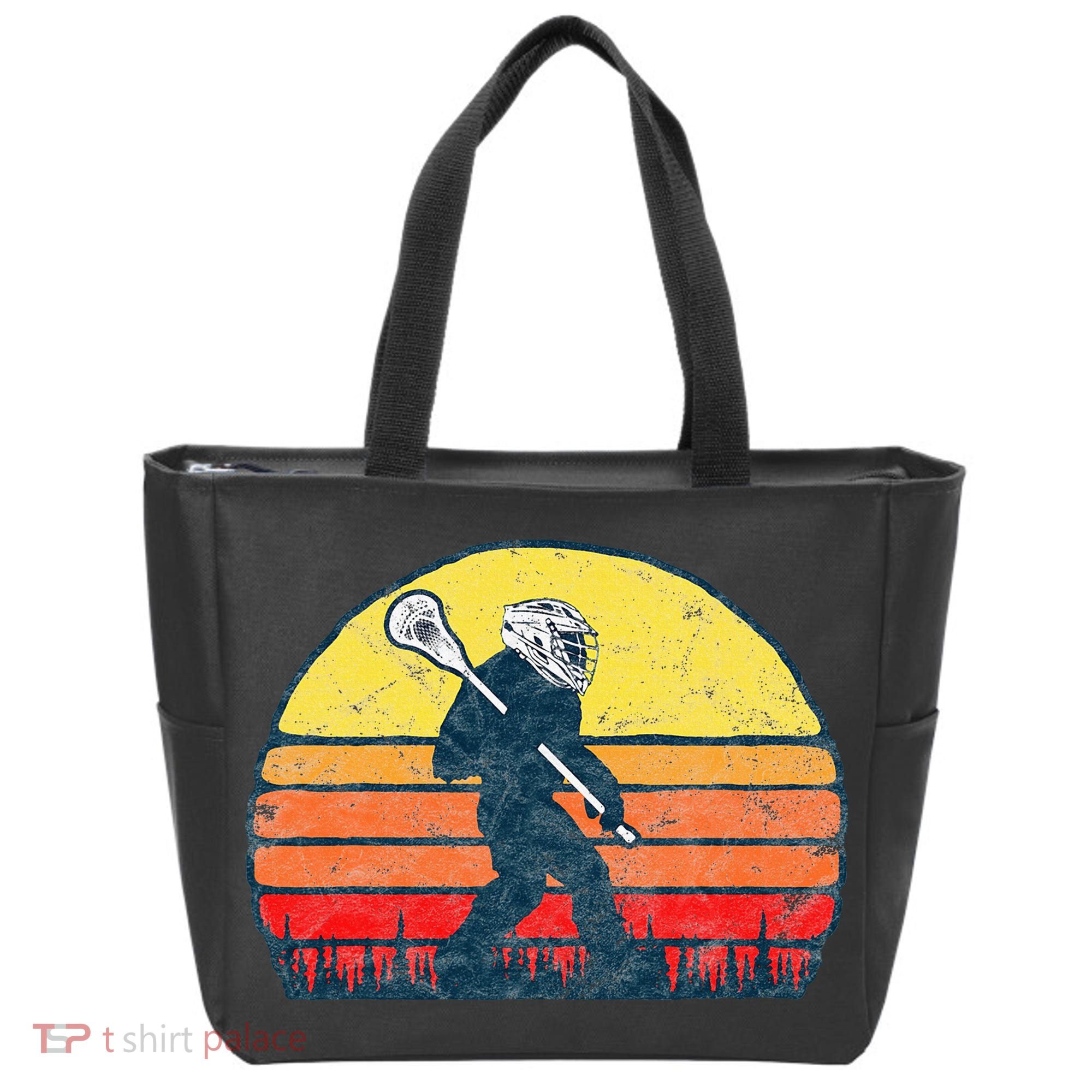 Funny Sasquatch Lax Bigfoot Lacrosse Tote Bag