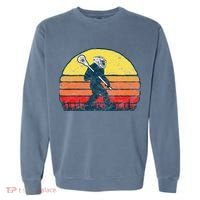 Funny Sasquatch Lax Bigfoot Lacrosse Garment-Dyed Sweatshirt thumb 0