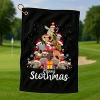 For Sloth Lovers Cool Gift Golf Towel thumb 1