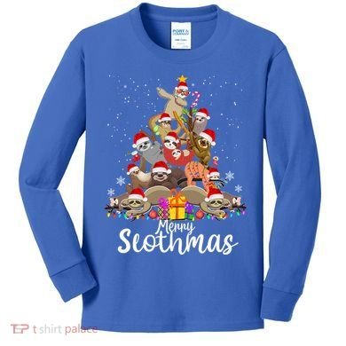 For Sloth Lovers Cool Gift Kids Long Sleeve Shirt