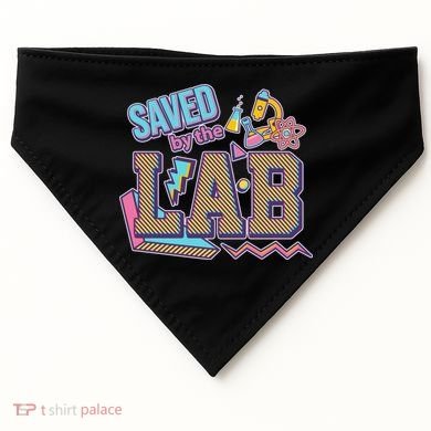 Funny School Lab Week Saved By The Lab USA-Made Doggie Bandana