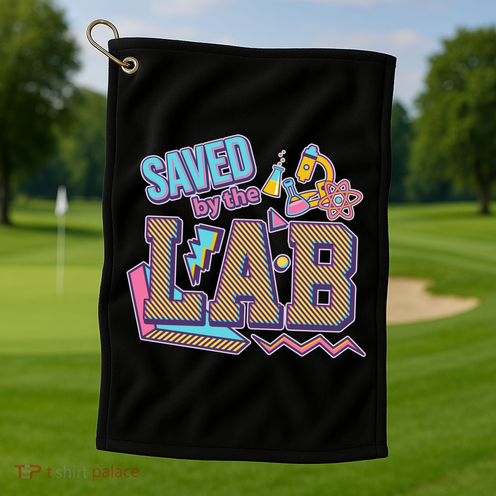 Funny School Lab Week Saved By The Lab Golf Towel