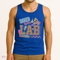 Funny School Lab Week Saved By The Lab Tank Top thumb 3