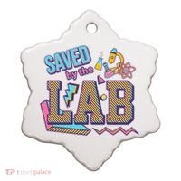 Funny School Lab Week Saved By The Lab Ceramic Ornament thumb 0