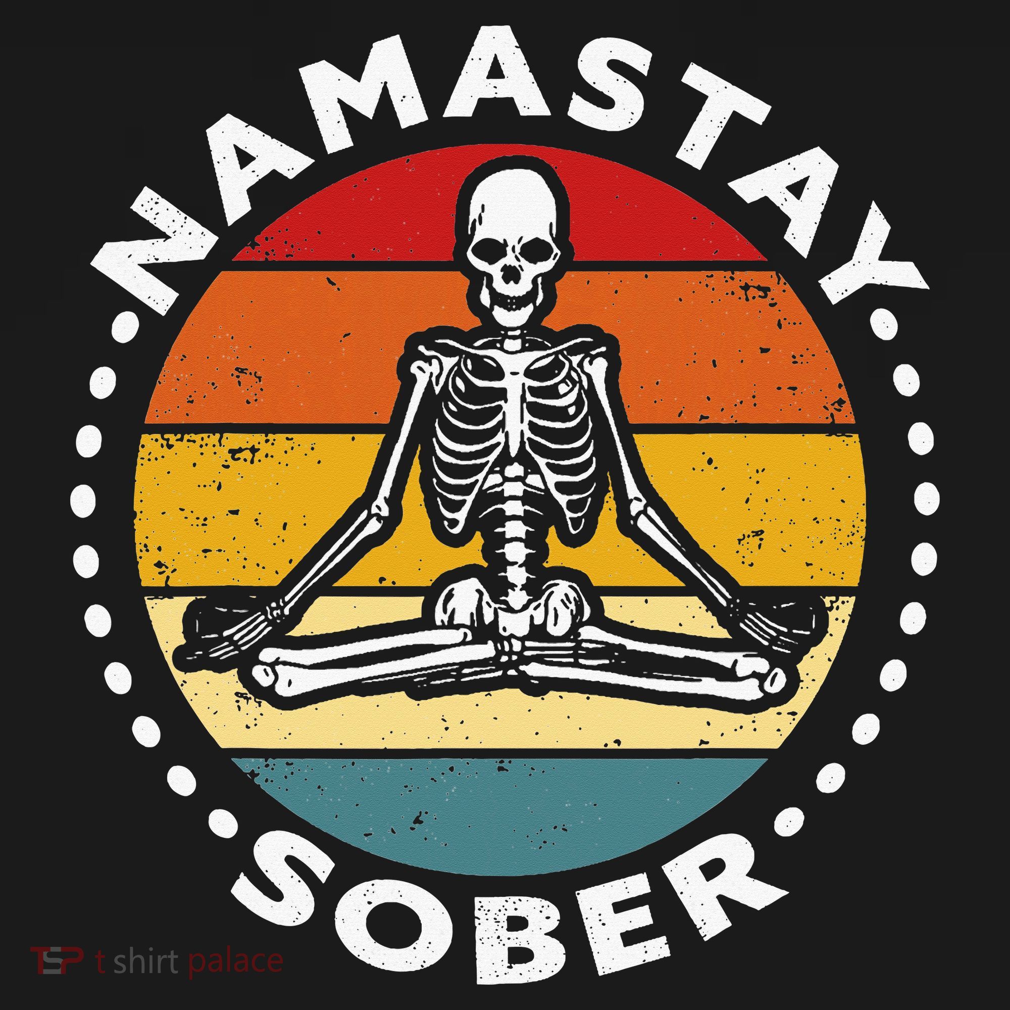 Funny Skeleton Lotus Position Yoga Sober Addiction Recovery Mousepad